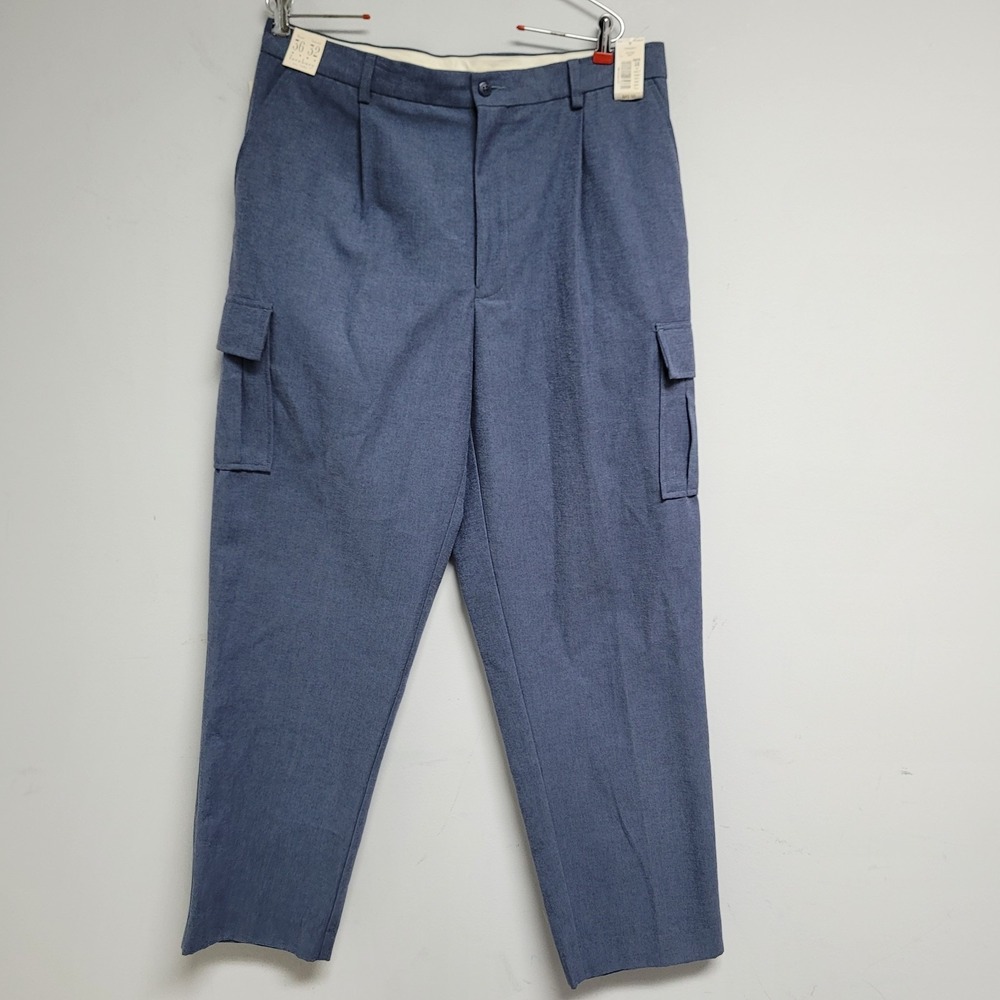 Turnbury Cotton Wool Cargo Pants Navy Blue‎ Pleated Front New with Tags Casual